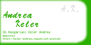 andrea keler business card